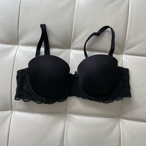 Victoria’s Secret bra black removable straps lace balconette bra size 32c bra